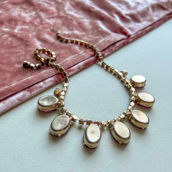 Vintage 1950s Large Purple Spinel Gemstone Necklace - Picture 9 of 10